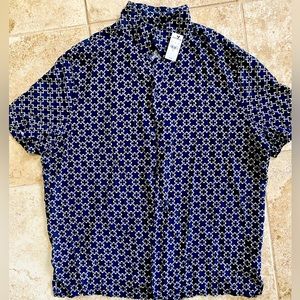 Express Geo Print Button Down ‘NWT’